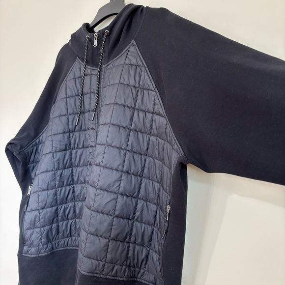 OLD NAVY BLACK Zip Up Long Sleeve Soft Slouchy Dynamic Fleece Hybrid Hoodie XXL - Picture 6 of 16